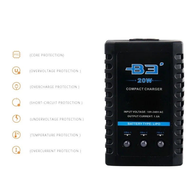 IMAX B3 PRO B3S 20W 1.6A Compact Portable Battery Balance Charger for 2s-3s 7.4v-11.1v Battery For RC Hobby Dropship Wholesale