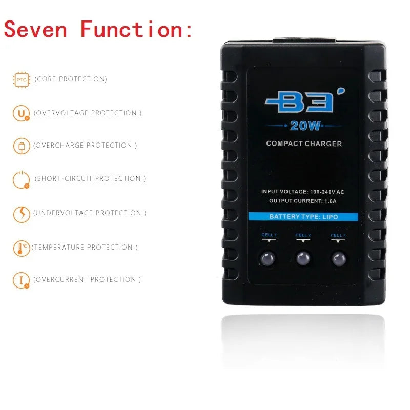 IMAX B3 PRO B3S 20W 1.6A Compact Portable Battery Balance Charger for 2s-3s 7.4v-11.1v Battery For RC Hobby Dropship Wholesale