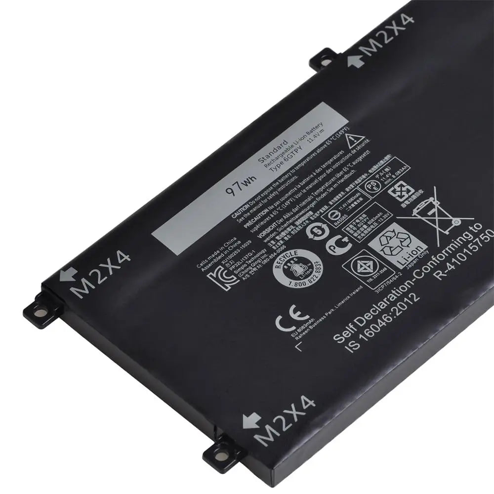 11.4V 97Wh 6GTPY 05041C Laptop Battery for Dell Precision M5520 M5530 XPS 15 9560 9570 5XJ28 5D91C P56F-001 P83F001