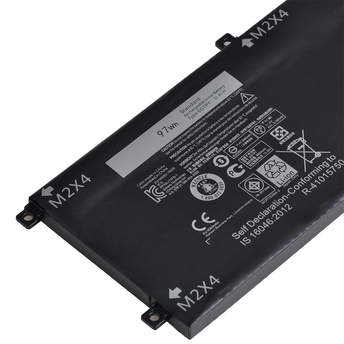 11.4V 97Wh 6GTPY 05041C Laptop Battery for Dell Precision M5520 M5530 XPS 15 9560 9570 5XJ28 5D91C P56F-001 P83F001