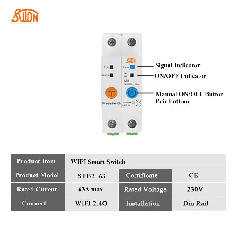 eWelink WiFi circuit breaker Smart switch timer remote control voice control Alexa echo with Leakage Protection for Smart Home