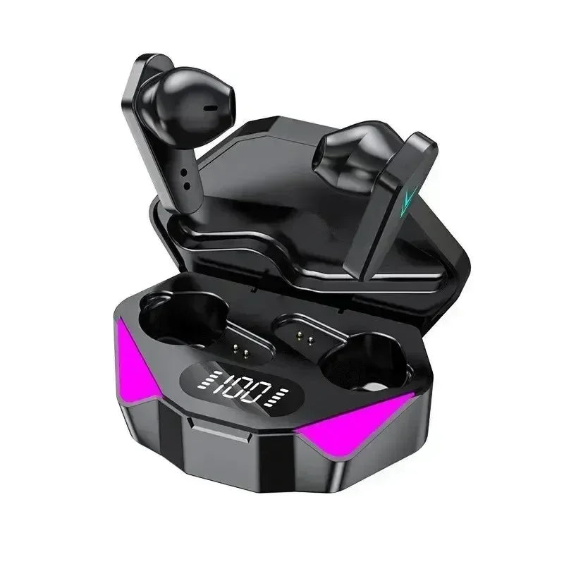 TWS Gaming Earbuds Wireless Bluetooth Earphones With Mic Bass Audio Sound Positioning 9D Stereo Music for all smartphones