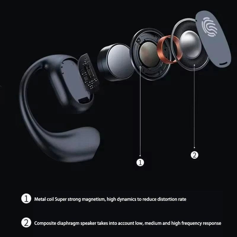 Lenovo TWS Bone Conduction Earphones HiFi 9D Stereo Wireless Sports Earbuds Bluetooth 5.3 Touch Control Noise Cancel Waterproof