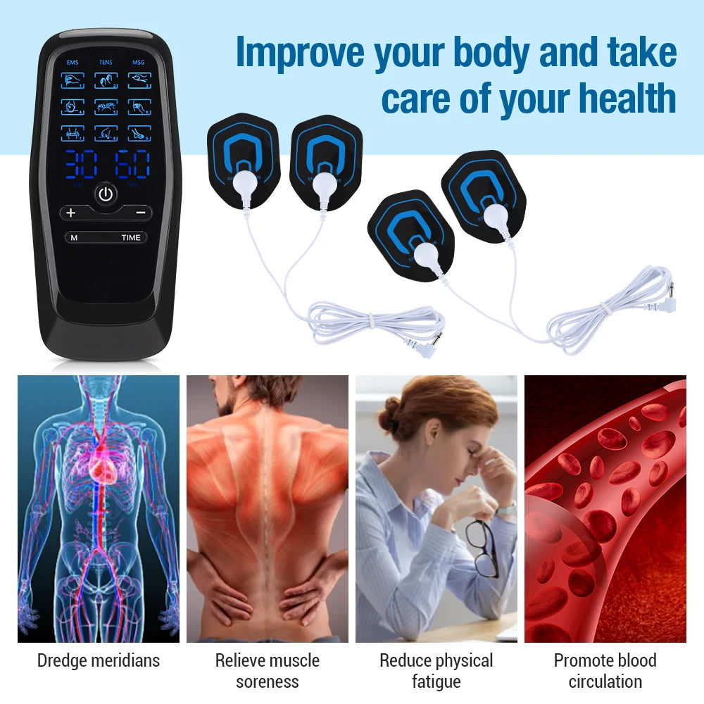 Physiotherapy Tens Muscle Stimulator Electric EMS Acupuncture Body Massage Digital Therapy Slimming Machine Electro Stimulator
