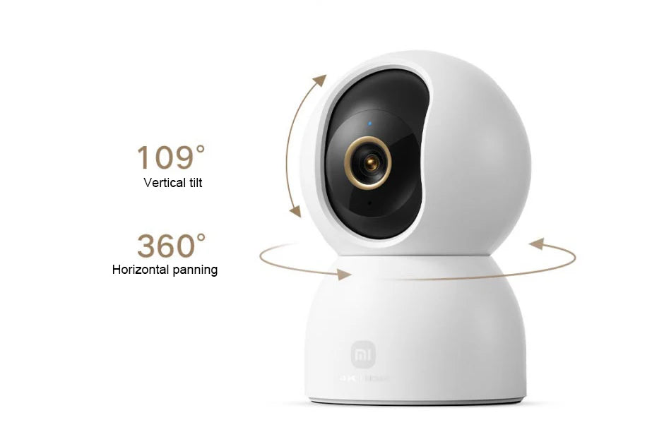 XIAOMI Smart Camera 4,Dual-band Wi-Fi 6,8MP 4K HDR AI Tracking,Night Vision,Two-Way Audio,Home Security Baby Monitor,Pet Camera