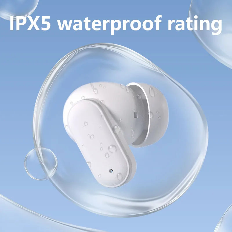 Wireless TWS earbuds bluetooth 5.4 stereo deep bass sound earphone IPX5 waterproof AI intelligent call noise reduction headphone