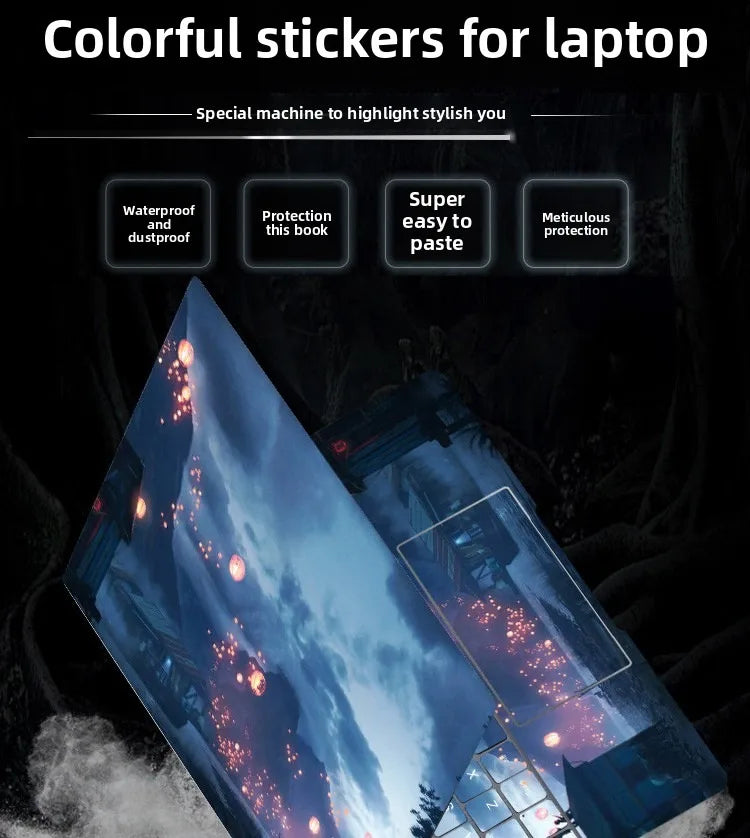 For Dell Latitude 7650 5550 5450 7450 pattern protective film Latitude 9430 7350 5350 2-in-1 laptop shell film body custom film