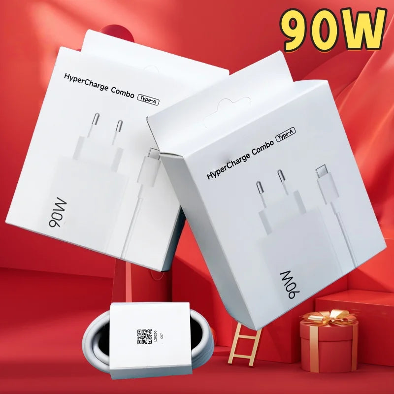 Xiaomi 90W Charger POCO X7 Pro EU Adapter Hypercharge with USB Type C Cable for Xiaomi 15 Ultra 14 Ultra 13 Ultra 15 14