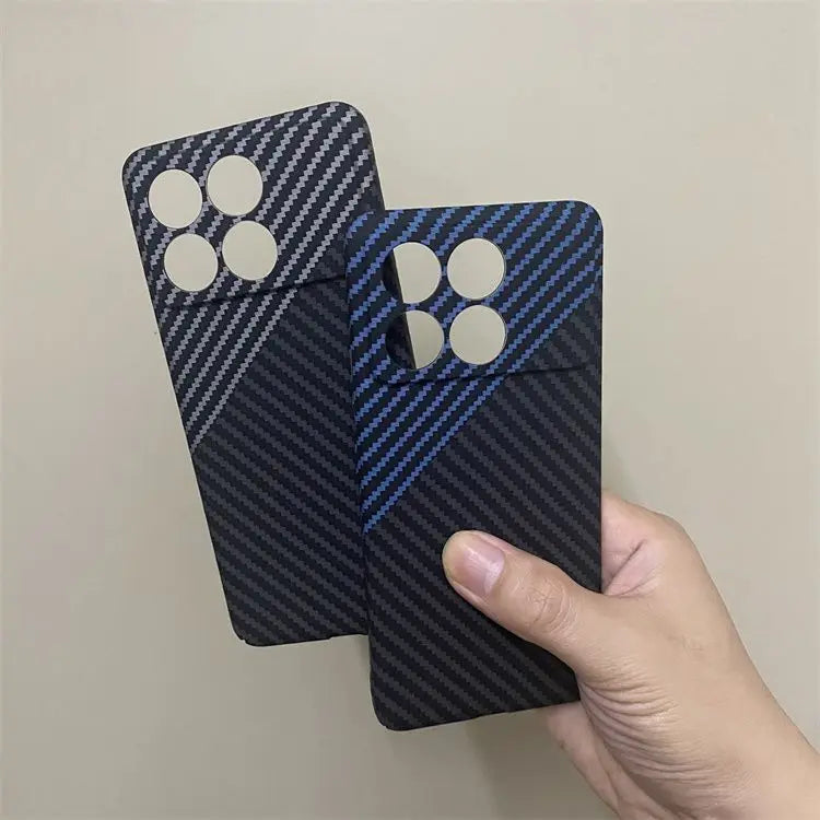 Carbon Fiber Hard Back Cover, Shockproof Case, Xiaomi 14, 13T, 13, 12T, 12, 11, 10, Poco X6, F5 Pro