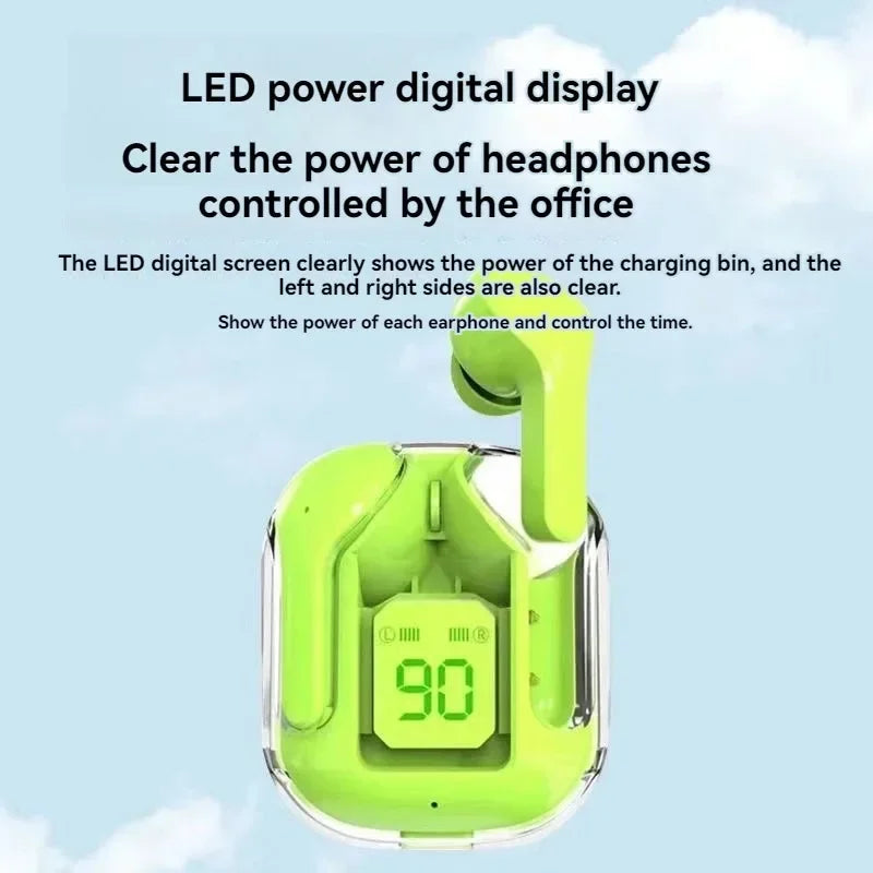 T6 TWS Earbuds Wireless Bluetooth 5.0 with LED Display Earphone ENC Sport Gaming Headsets Noise Reduction Mic Stereo Headphones