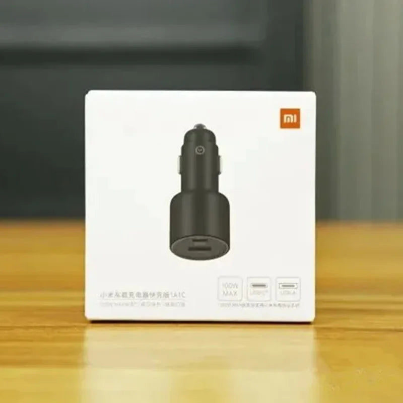 Xiaomi Mi Car Charger 100W  MAX 1A1C Fast Charging Dual-port USB-A USB-C Smart Device Fully Compatible With Light Effect Display