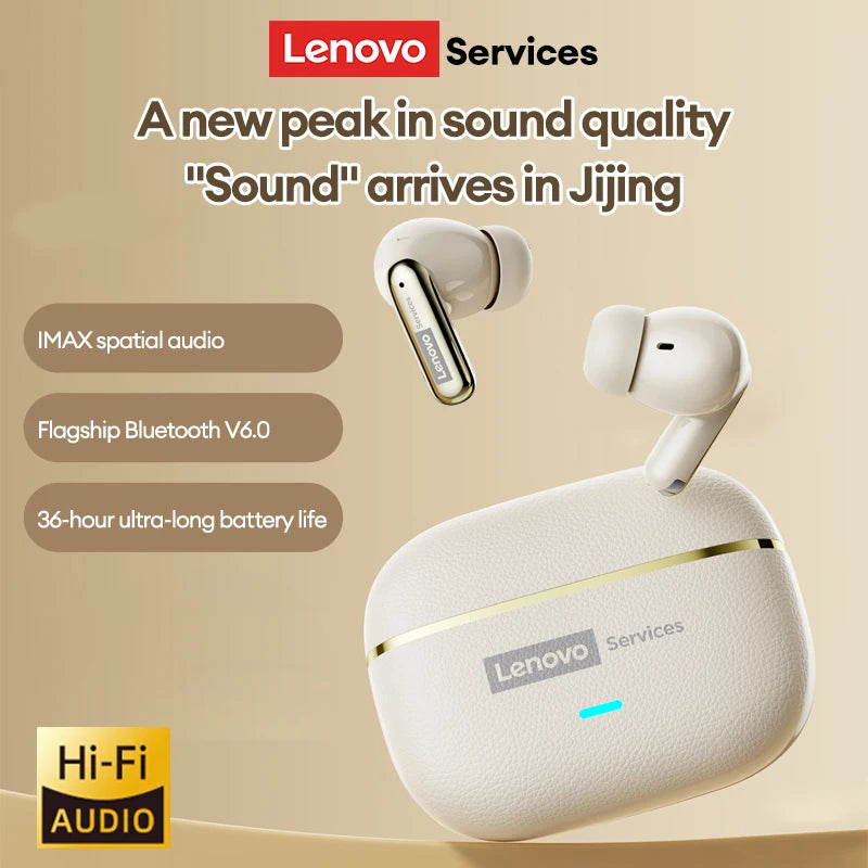 Lenovo LE208 TWS Wireless Earphones Bluetooth V6.0 Hi-Fi AUDIO IMAX-level Sound Earphones Stereo ENC Noise Cancelling Earbuds