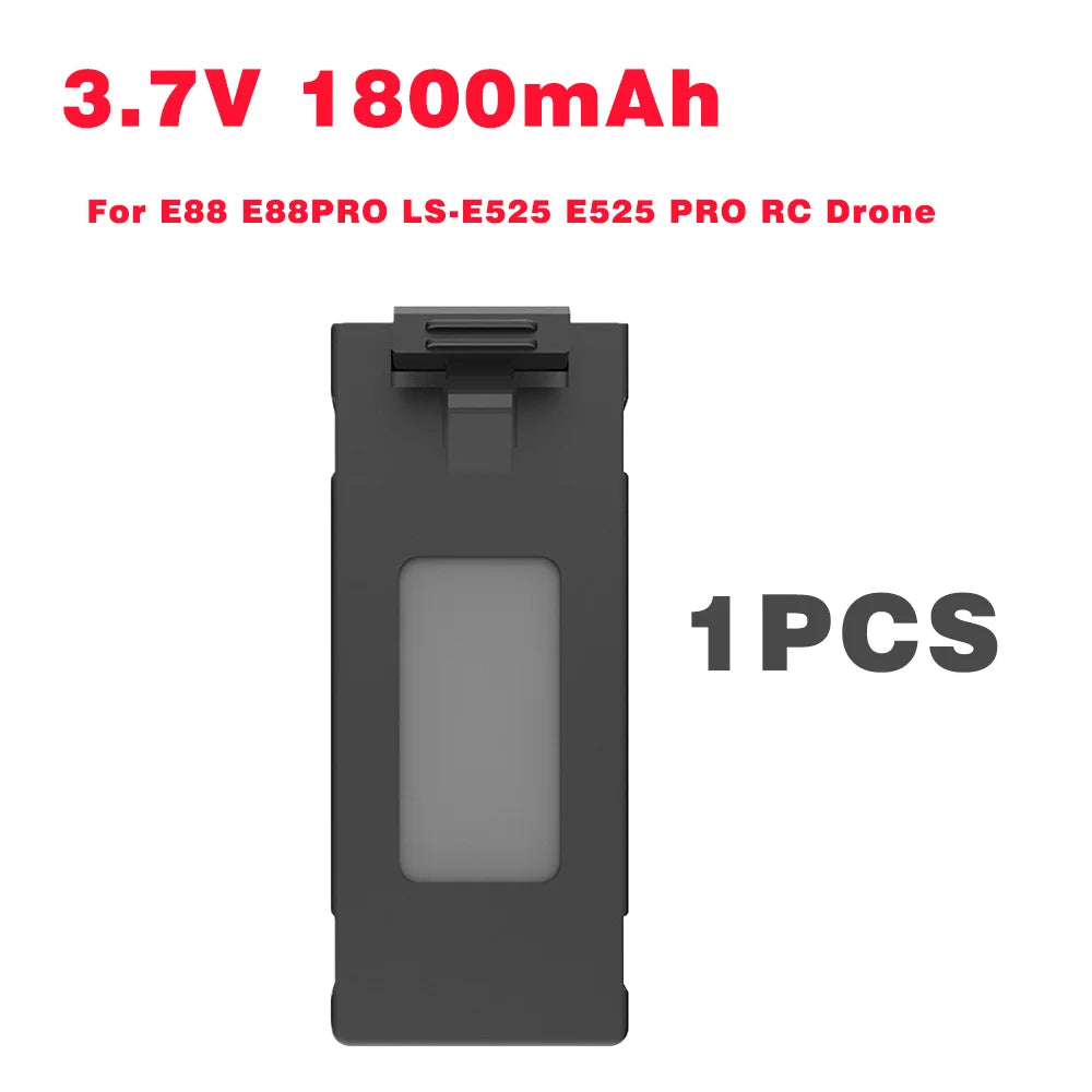 3.7V 1800Mah RC Drone Battery Accessory For E88 E88PRO Ls-E525 E525 PRO Mini Uav Drone Battery Special Rc Part 1/2/3/4/5/6Pcs