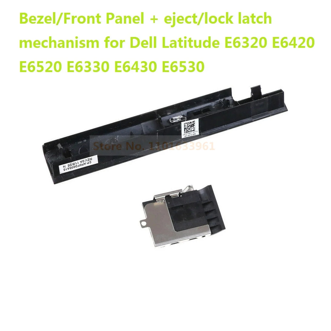 Bezel Panel + Eject Lock Latch 2nd Hard Drive HDD SSD Optical Caddy Frame for Dell Latitude E6320 E6420 E6520 E6330 E6430 E6530