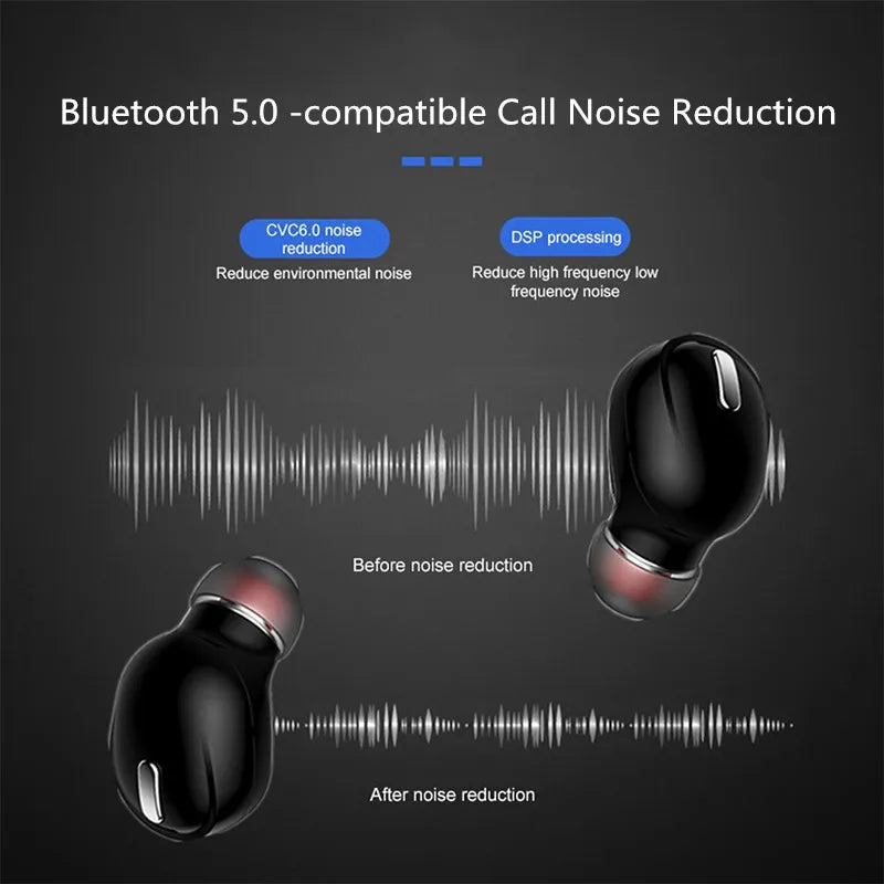 X9 Wireless Headphones Bluetooth 5.0 Earphones With Mic Single in-Ear Sports Waterproof Tws Earbuds Bluetooth Handsfree Headset