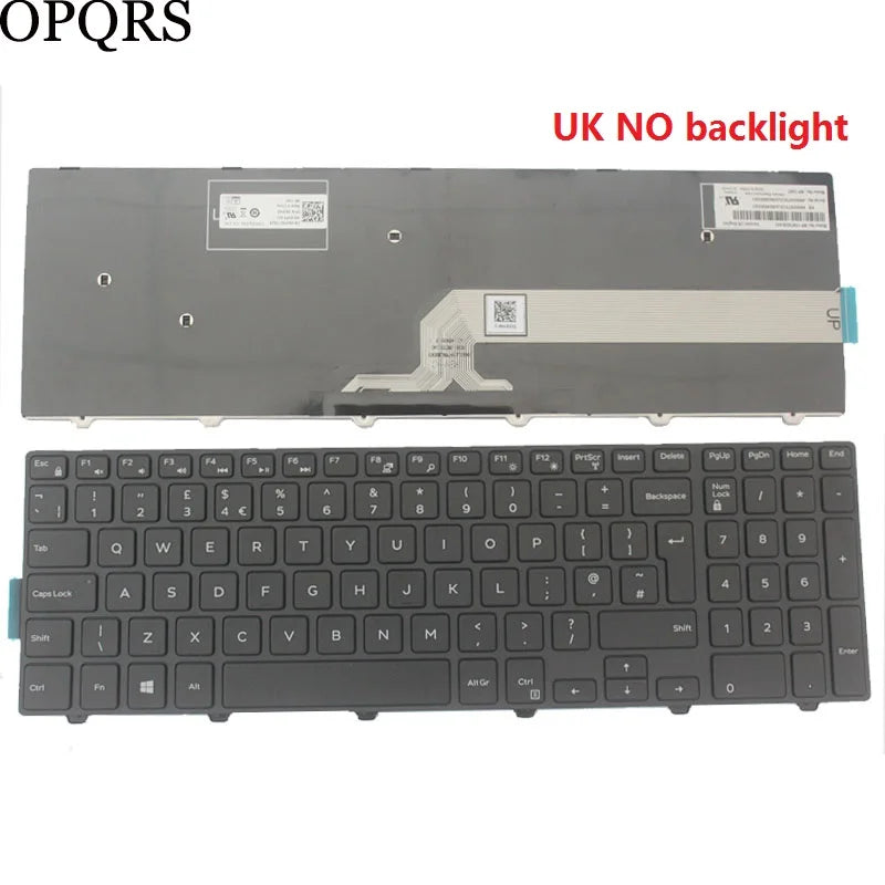 Laptop Keyboard FOR Dell Inspiron 15 3000 3541 3542 3543 3546 3559 3551 3552 3558 3550 3567 3878 US/UK/Spanish