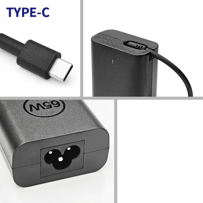 65W USB Type C Laptop Adapter Charger for Dell Latitude 7420 7370 7275 5285 5420 5520 7320 7410 5179 7390 5290 5320 Power Cord