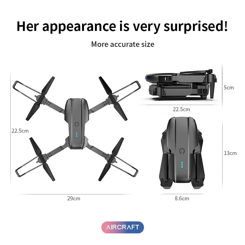 New E99 Pro HD 4K Drone Dual Camera High Hold Mode Foldable Mini WIFI Aerial Photography RC Quadcopter Toys Helicopter Dron