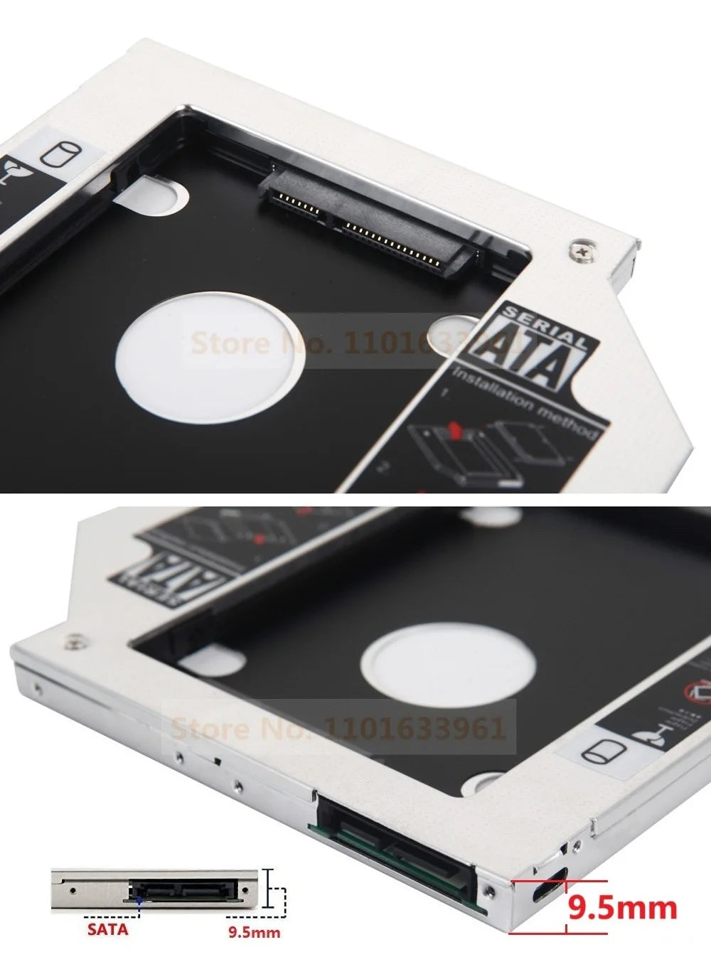 Bezel Panel + Eject Lock Latch 2nd Hard Drive HDD SSD Optical Caddy Frame for Dell Latitude E6320 E6420 E6520 E6330 E6430 E6530