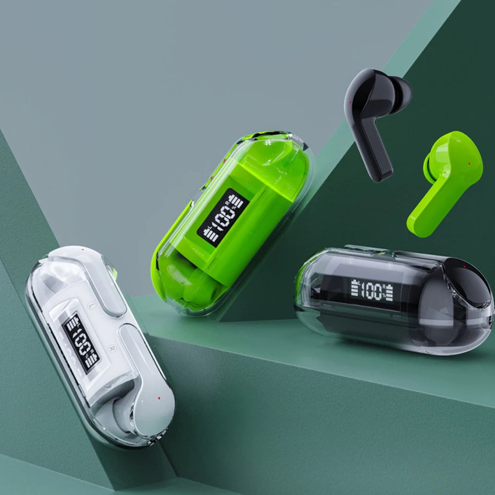 In-ear gaming and music earbuds with wireless charging case, offering clear sound quality, suitable for music, gaming, and sport