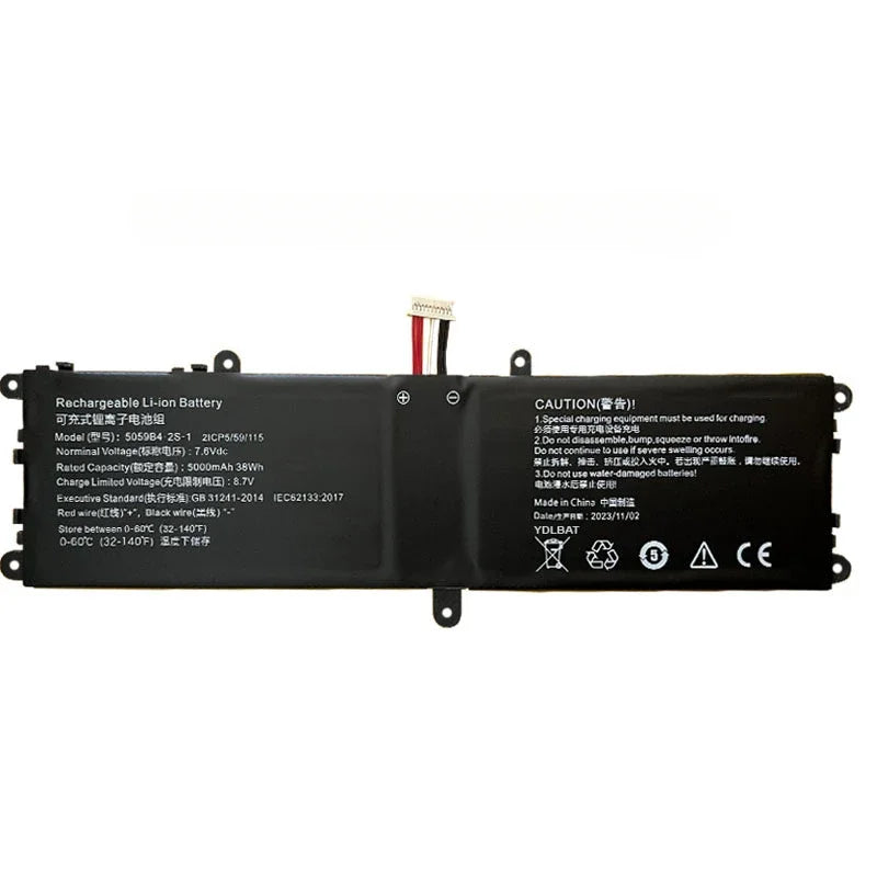 Battery For Chuwi For GemiBook 13 CWI528 5059B4-2S-1 5059B4-2S1P 5059B4-2S 7.6V 5000mAh 38Wh 10PIN 7Lines New