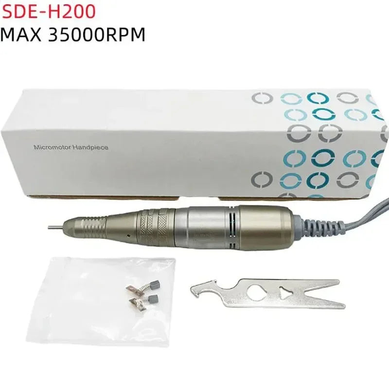 65W Electric Nail Drill Strong 210 Micromotor Control Box DC 30V 35000RPM H200 Handle Milling Machine Manicure Machin