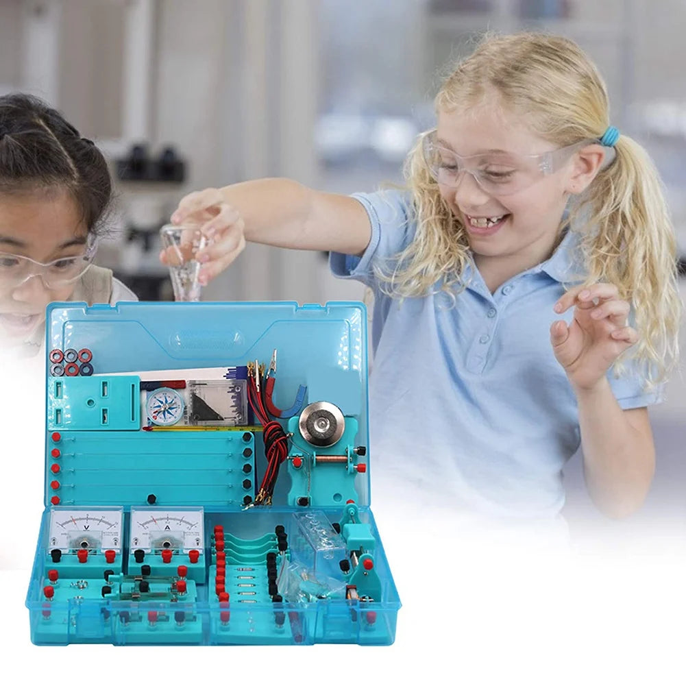 Hot sale Kids Electricity Circuit Learning Kit Physics Experiment Kit Basic Educational ABS Electricity Magnetism Learning Tool