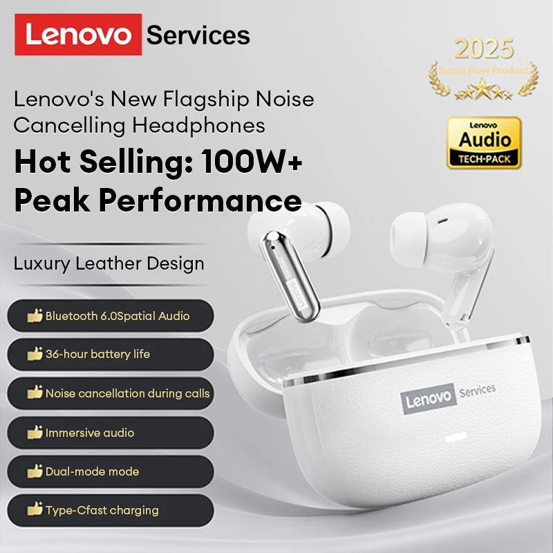 Lenovo LE208 TWS Wireless Earphones Bluetooth V6.0 Hi-Fi AUDIO IMAX-level Sound Earphones Stereo ENC Noise Cancelling Earbuds