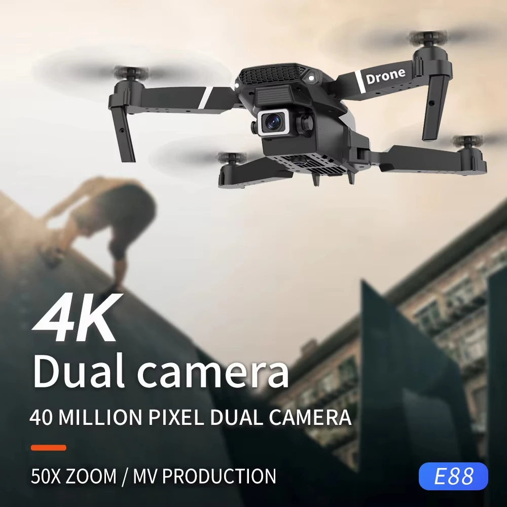 Lenovo New Drone E88 Pro RC 20000M Quadcopter Drone FPV WiFi  Foldable With Mod Altitude Resistance 8K Camera Wide-angle Shootin
