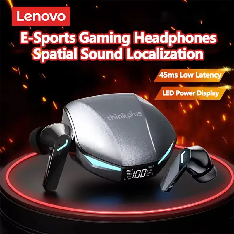 Lenovo XT53 Bluetooth V5.4 Earphones LED Power Display Gaming Headphones Waterproof Anti-sweat Upgraded Wireless Earbud 2026 New