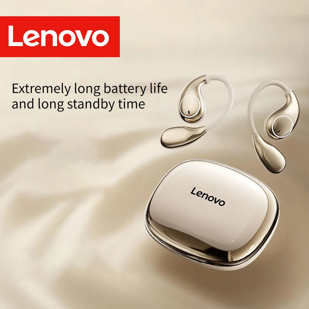 Lenovo Tws Wireless Ear Hook Earbuds Endurance Hifi Stereo Sound Anti-Fall Built-In Mic Perfect Bass Secure Running Earphones