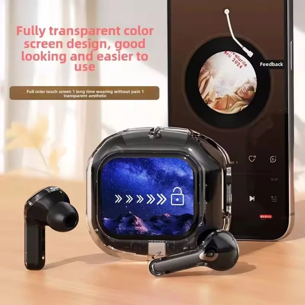 TWS Bluetooth Headphones with Multifunction Touch Screen Smart Wireless Bluetooth Earphone HiFi Audio Quality Business Earbud