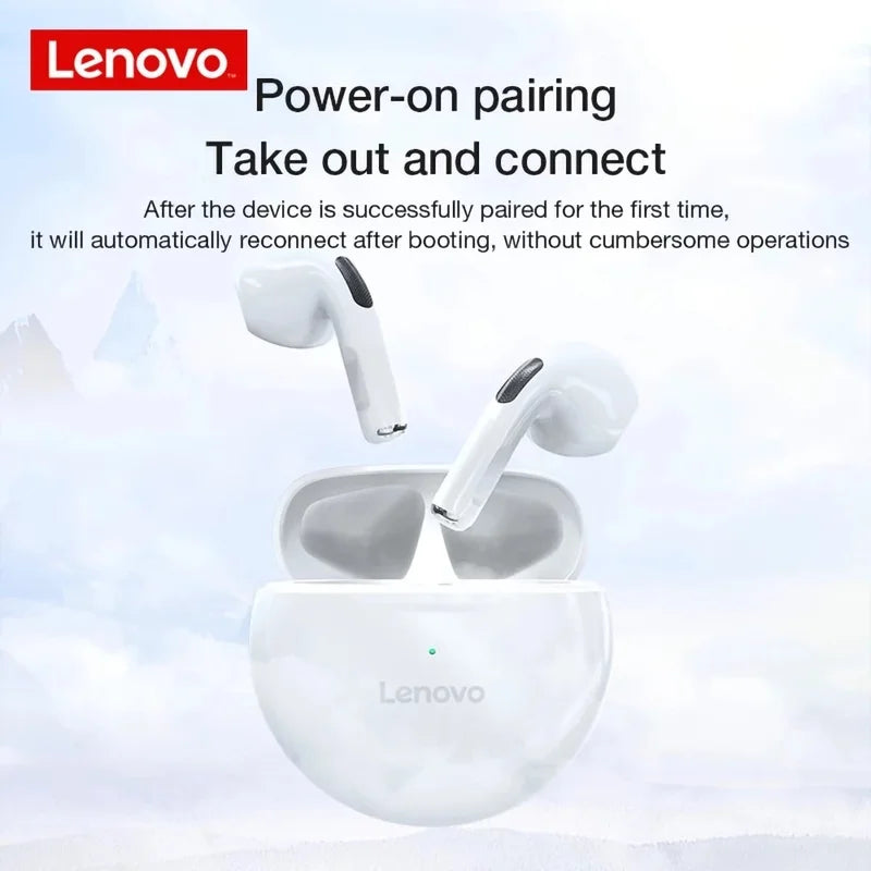 Lenovo HT38 TWS Bluetooth Earbuds Wireless Headphones Mini Headset with Dual Mic Noise Reduction HiFi Stereo Sound 9D