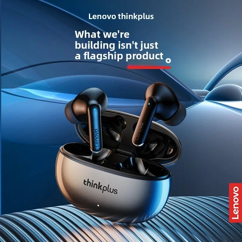 Lenovo Thinkplus XT88 True Wireless Earbuds Bluetooth 5.3, Low Latency Stereo Headphones with 12H Playtime, Metal Diaphragm