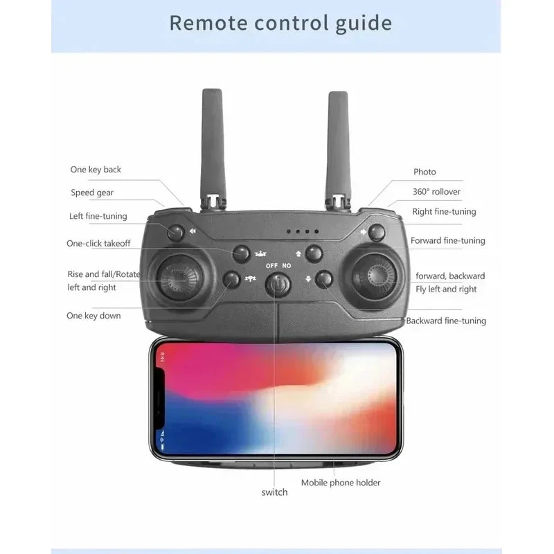 2025 E88Pro RC Drone 4K Professinal With 1080P Wide Angle HD Camera Foldable Helicopter WIFI FPV Height Hold Gift Toy