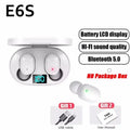 TWS Wireless Headphones Bluetooth Earphones E6S Wireless Bluetooth Headset Waterproof Noise Cancelling LED Earbuds with Mic