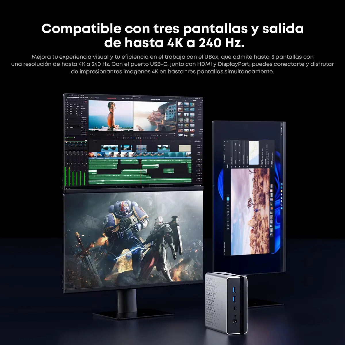 CHUWI UBox AMD R5-6600H Mini PC 6 Cores 12 Threads DDR5 16GB 512GB SSD 4.5GHz Max Frequency WiFi 6＆1G LAN Desktop Computer