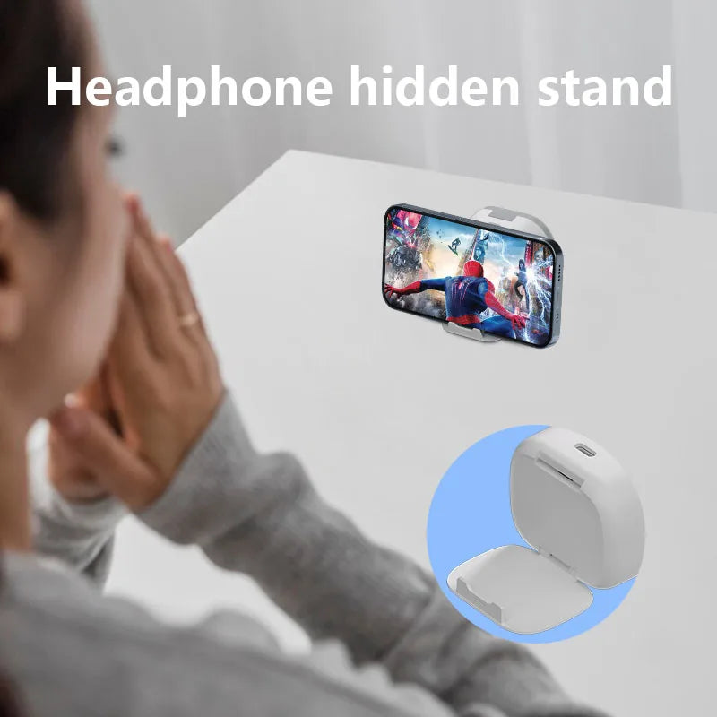 Wireless TWS earbuds bluetooth 5.4 stereo deep bass sound earphone IPX5 waterproof AI intelligent call noise reduction headphone