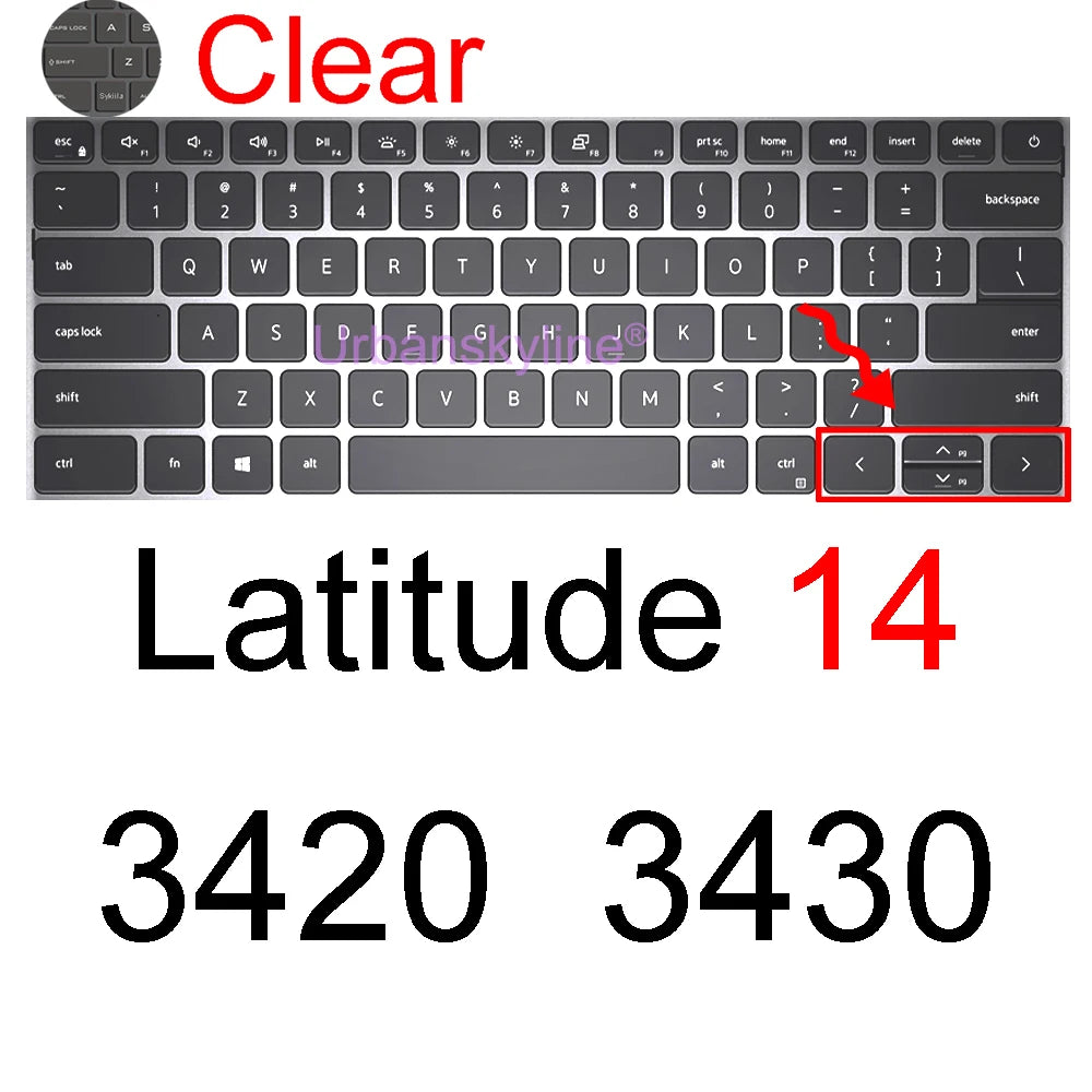 Keyboard Cover for Dell Latitude 14 7440 7450 7400 7404 7410 7414 7420 7424 7430 7480 7490 2 in 1 Silicone Protector Skin Case