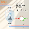 ETEK 6KA 1P+N 2P 10A 16A Curve B 30mA RCBO Type A Intrinsic Safety Residual Current Automatic Circuit Breaker  EKL9-40