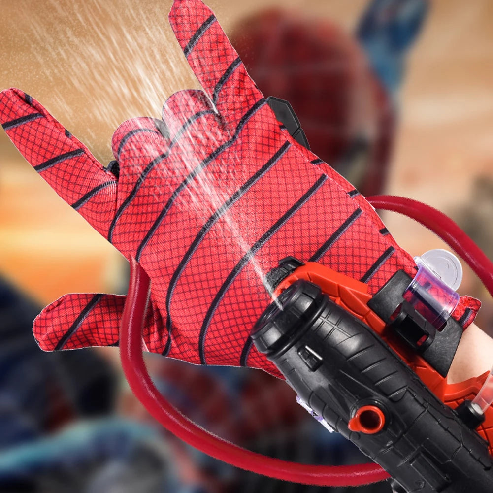 Spider Web Shooters Toy Superhero Squirt Guns with Glove Wrist Water Sprayer Toy Water Fighting Toy for Kids and Adults