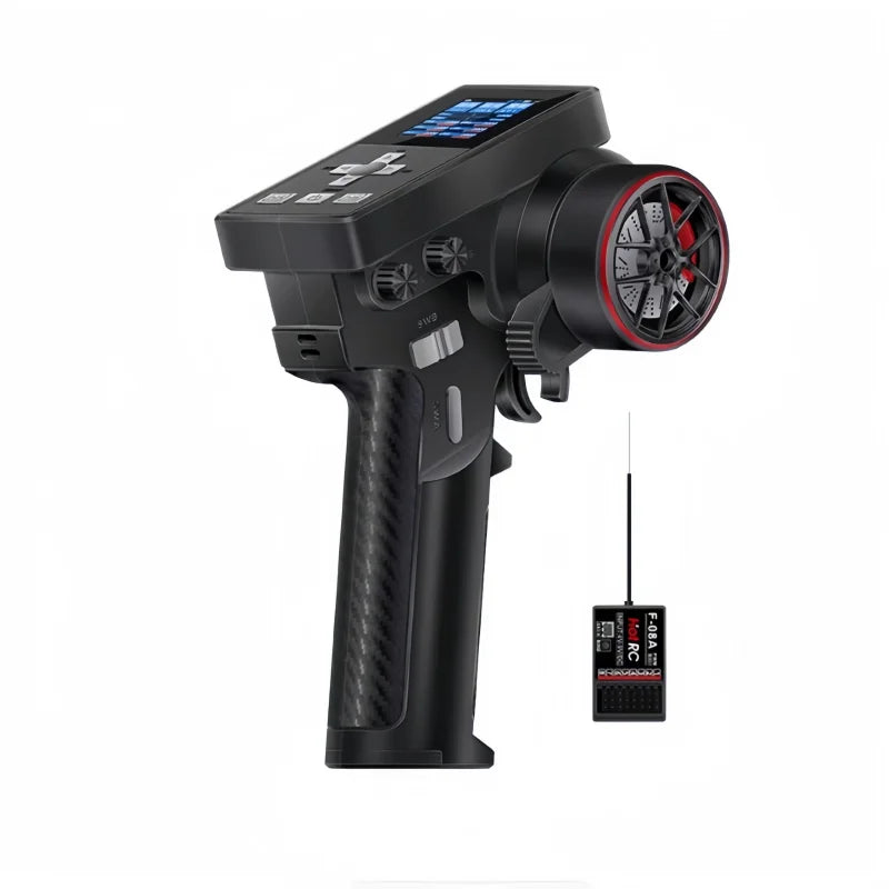 HOTRC CT-8B color screen CT8B remote control 8-channel 2.4G receiver color screen voltage feedback vehicle and ship model