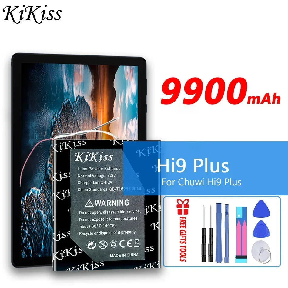9900mAh KiKiss Powerful Battery For Chuwi Hi9 Plus Hi9Plus Tablet PC 3-wire Batteries