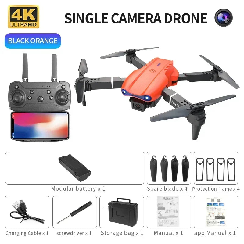 New E99 Pro HD 4K Drone Dual Camera High Hold Mode Foldable Mini WIFI Aerial Photography RC Quadcopter Toys Helicopter Dron