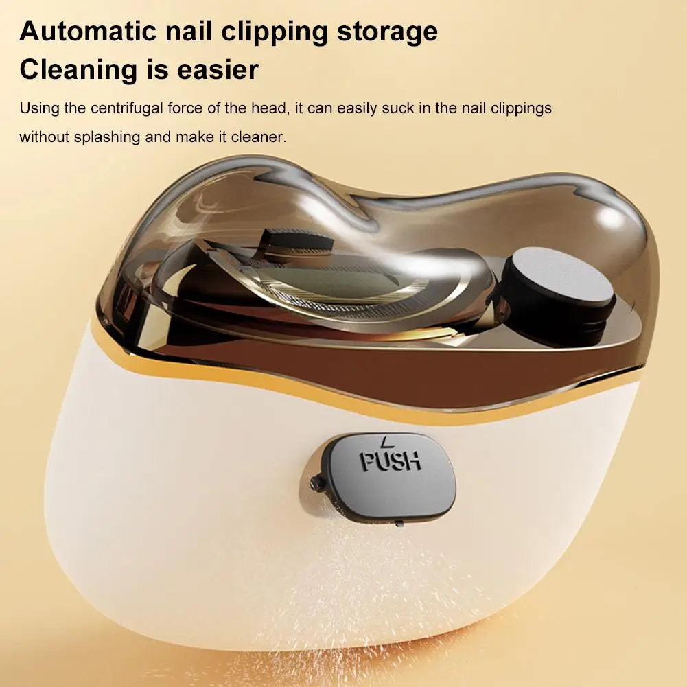 2In1 Electric Nail Tool,USB Charging Nail Clipper Polisher,Adult Kids Fingernail Toe Scissors,Rechargeable Nail Cutter