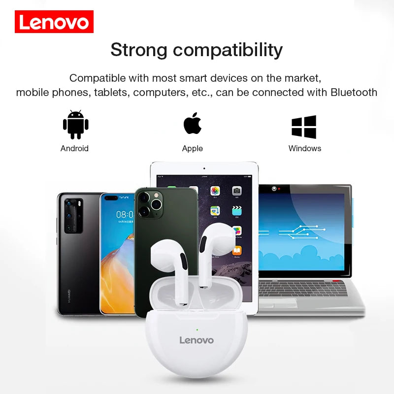 Lenovo HT38 TWS Bluetooth Earbuds Wireless Headphones Mini Headset with Dual Mic Noise Reduction HiFi Stereo Sound 9D