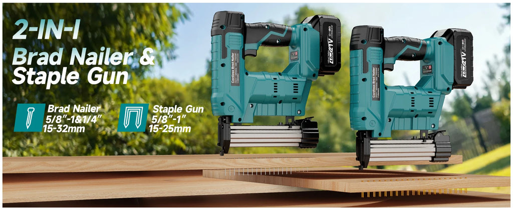 18V Electric Nailer Stapler Gun for 18V Makita Battery Woodworking Cordless Electric Impact Nail Gun DIY Tools (no battery)