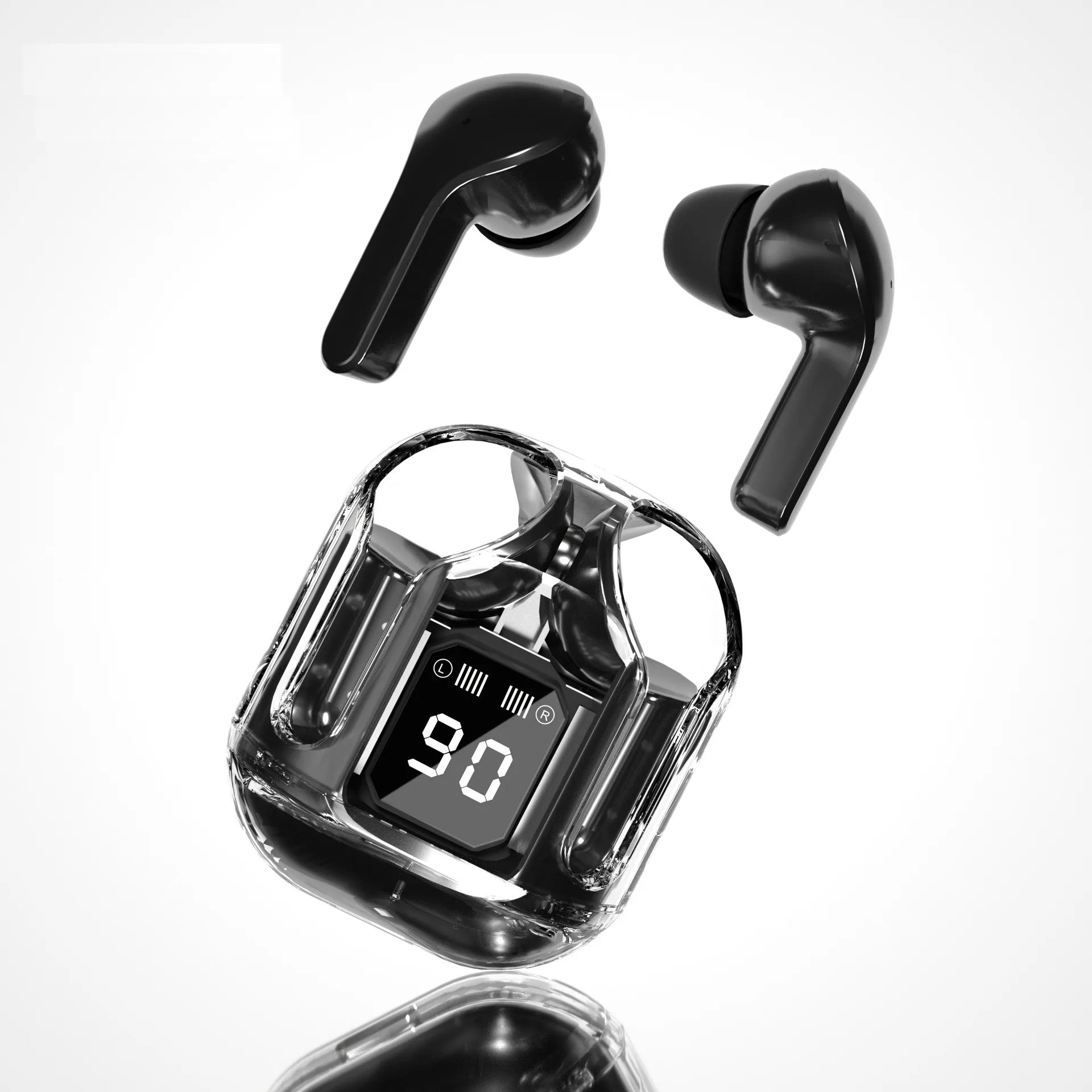 T6 TWS Earbuds Wireless Bluetooth 5.0 with LED Display Earphone ENC Sport Gaming Headsets Noise Reduction Mic Stereo Headphones