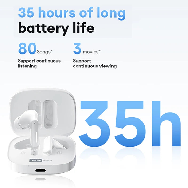 Lenovo LE209 ANC Wireless Earbuds – 30H Battery Life