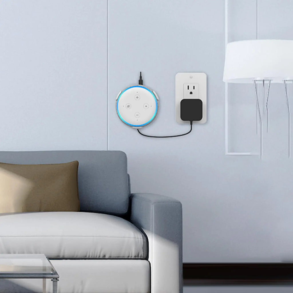 Built In Cable Holder Echo Dot Wall Mount Holder With Smart Speaker Management Space-Saving Accessories For Dot 3rd Gen
